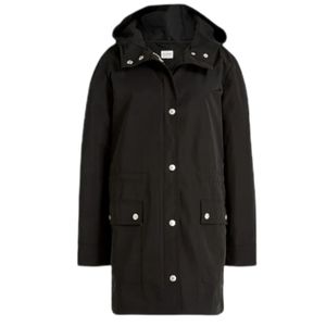 J. Crew Black Hooded Coat